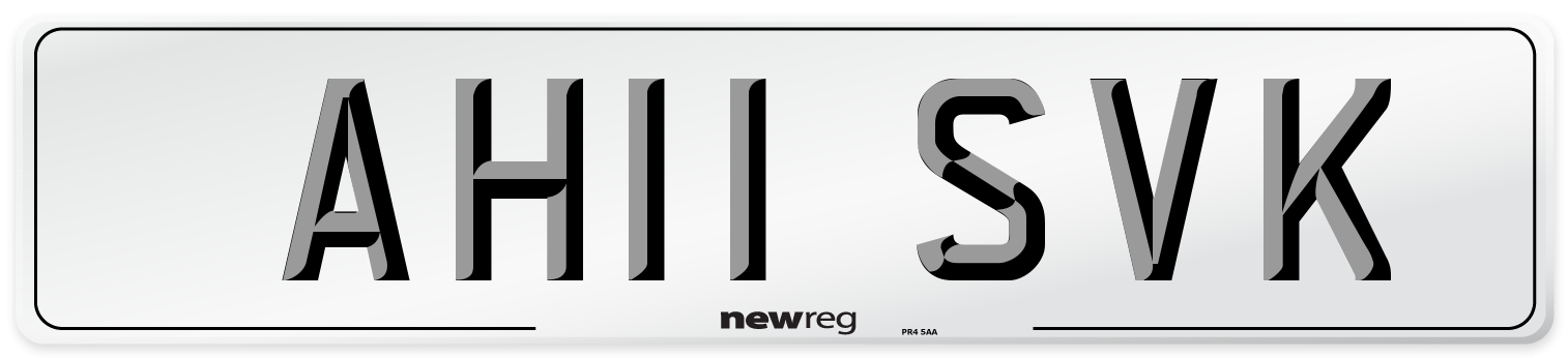 AH11 SVK Number Plate from New Reg